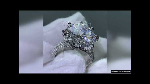 Solitaire 10Ct Lab Moissanite Diamond Ring 100% Real 925 Sterling Silver Wedding Review