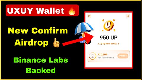 UXUY Wallet Airdrop Confirm 👍 New Binance Labs Backed Airdrop | Cryptocurrency | Sagar Ocs