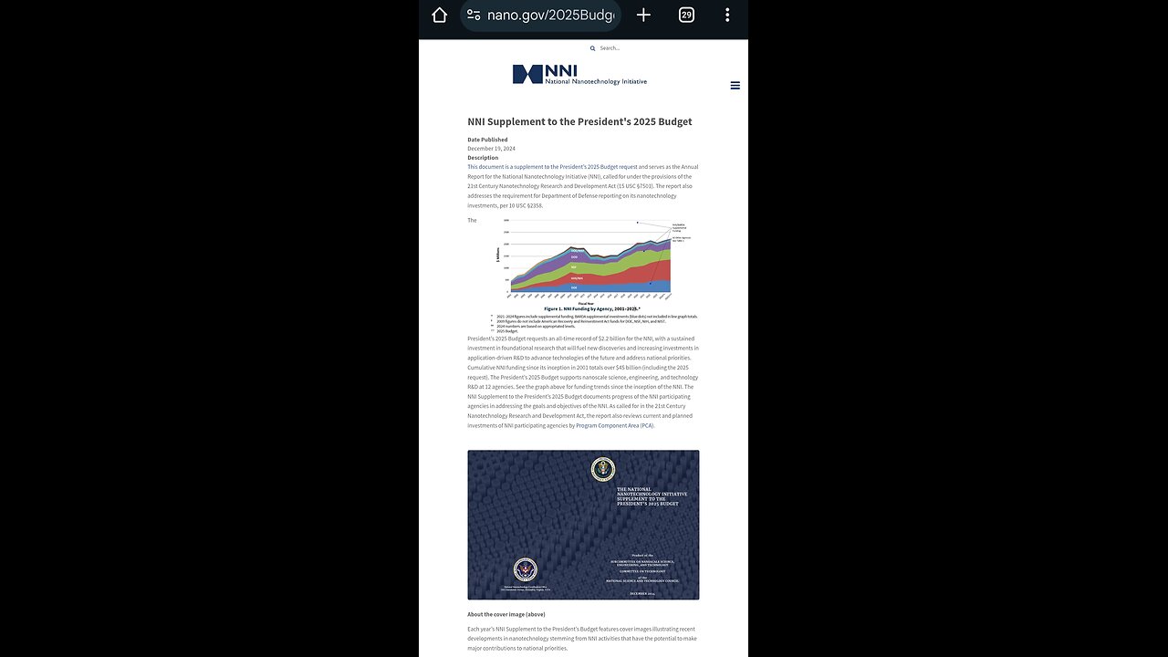 THE NATIONAL NANOTECHNOLOGY INITIATIVE SUPPLEMENT TO THE PRESIDENT’S 2025 BUDGET Product of the SUBCOMMITTEE ON NANOSCALE SCIENCE, ENGINEERING, AND TECHNOLOGY COMMITTEE ON TECHNOLOGY of the NATIONAL SCIENCE AND TECHNOLOGY COUNCIL DECEMBER 2024