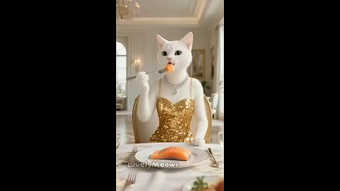 Pussycat poor maid cat stolen food for her baby cats