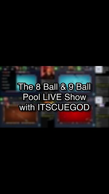 The 8 Ball & 9 Ball Pool LIVE Show with ITSCUEGOD
