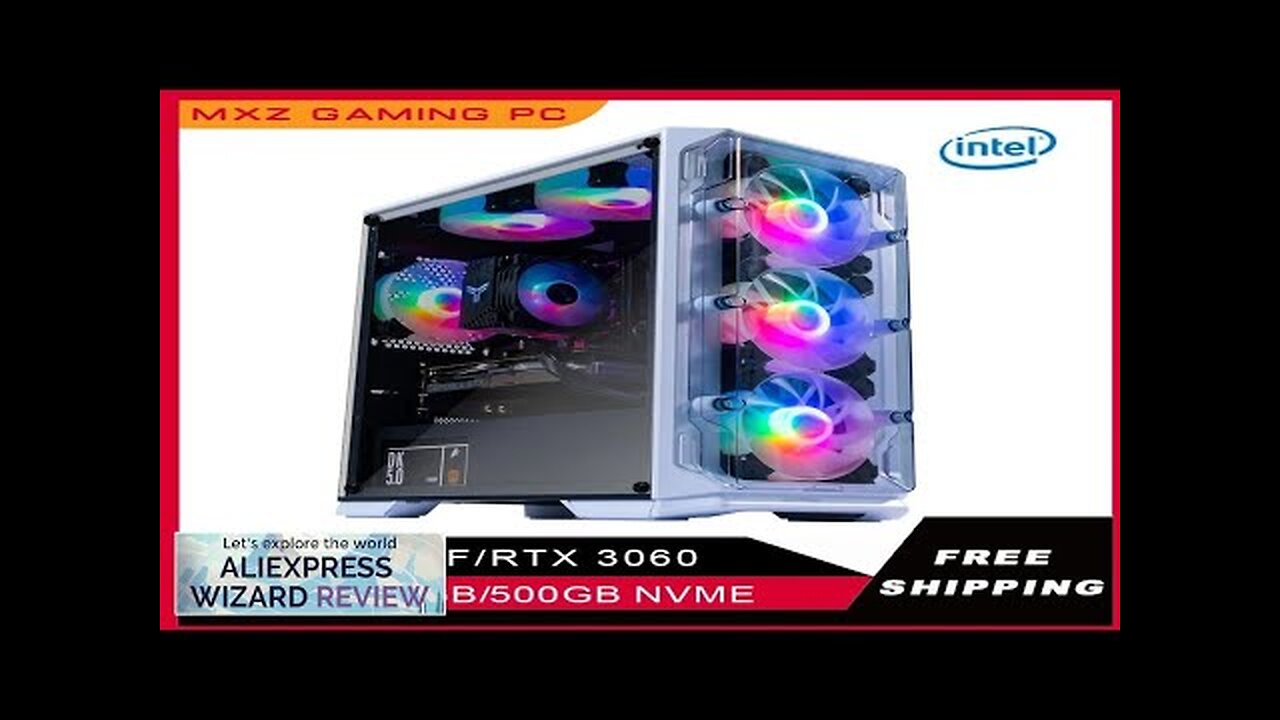 MXZ DIY Pc Gaming I5 12400F Graphics Card RTX2060S/3060 16GB 500GBNVME Pc Review