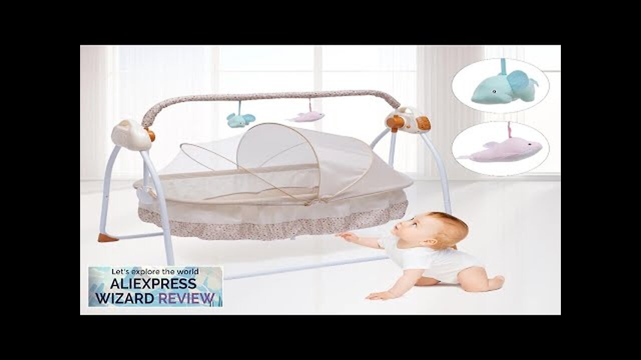 Baby electric cradle rocking bed Portable foldable crib travel crib ...