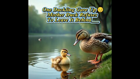 One Duckling Gave Up 😔 - Mother Duck Refuses To Leave It Behind___