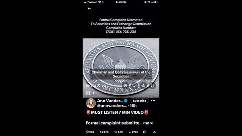 🚨MUST LISTEN 7 MIN VIDEO🚨 Formal complaint submitted to the @SECGov against the @federalrese