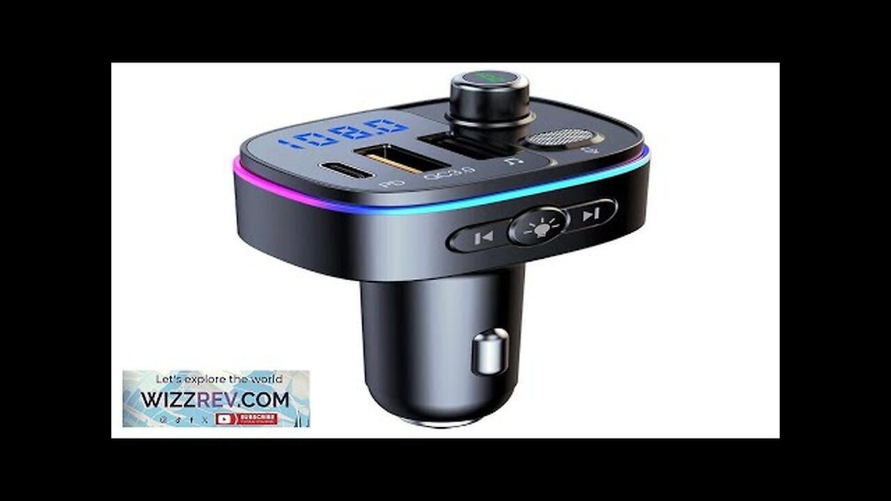 T65 bluetooth V5.0 FM Transmitter 18W PD + QC3.0 USB Car Charger Review