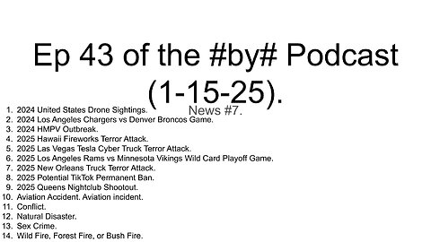 Ep 43 of the #by# Podcast (1-15-25).