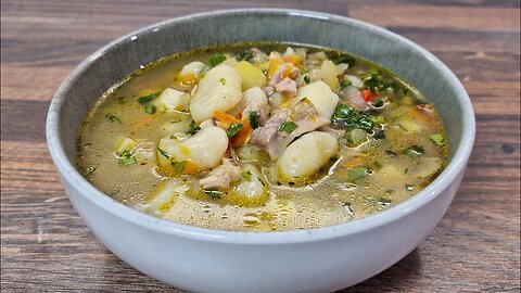 The Most Delicious Chicken Soup with Gnocchi Recipe! You Should Cook Chicken with Gnocchi!
