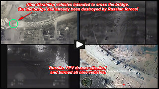 Sudzha: Russian FPV drones destroy a convoy of Ukrainian vehicles