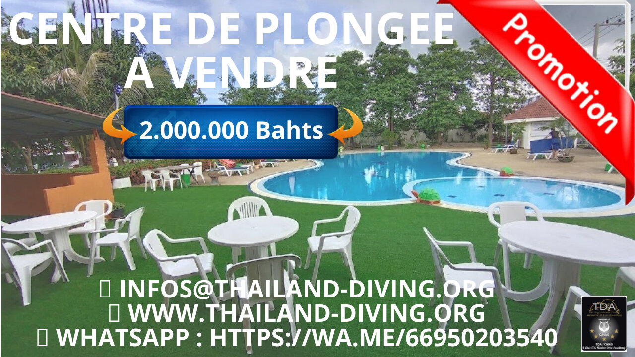 ## 🐠 **À VENDRE – Centre de plongée 5★ à Pattaya 🇹🇭**