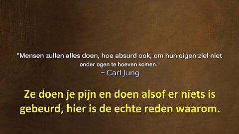 Ze doen je pijn en doen alsof er niets is gebeurd, hier is de echte reden waarom. Carl Jung Empath