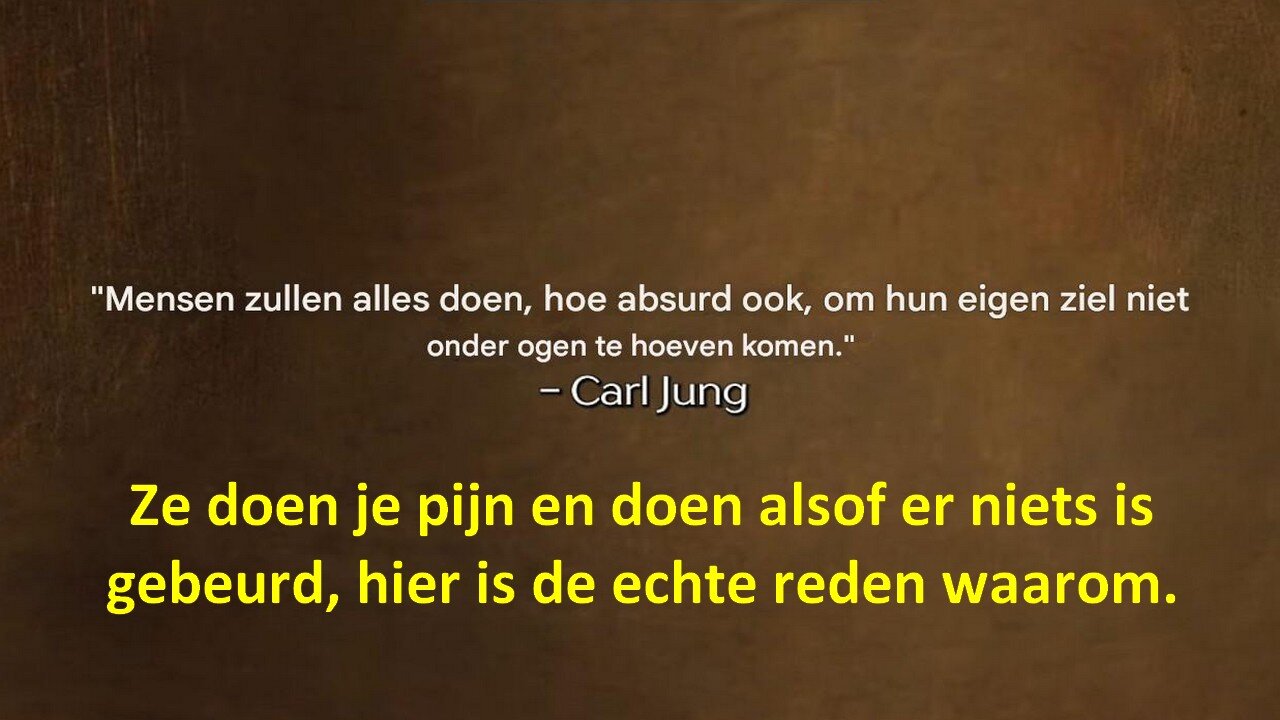 Ze doen je pijn en doen alsof er niets is gebeurd, hier is de echte reden waarom. Carl Jung Empath