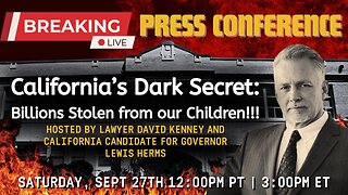 BREAKING PRESS CONFERENCE: Billions Stolen from our Children in California Schools!