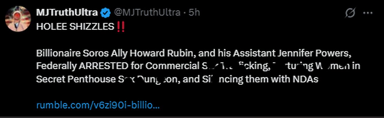 Billionaire Soros Ally Howard Rubin, and his Assistant Jennifer Powers, Federally ARRESTED