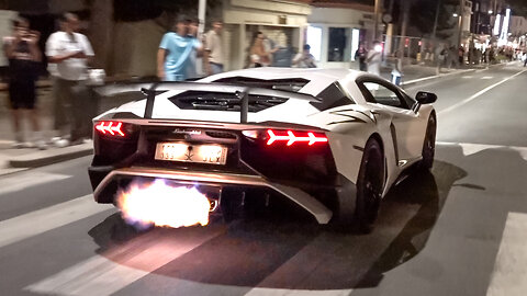 Arab Supercar Invasion in Juan Les Pins - Capristo Aventador SV, Huayra, LOUD Purosangue, 992 GT3 RS
