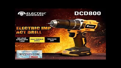 Electric Goddess DCD800 Cordless Electric Drill Brushless Screwdriver Compact Drill Driver Review