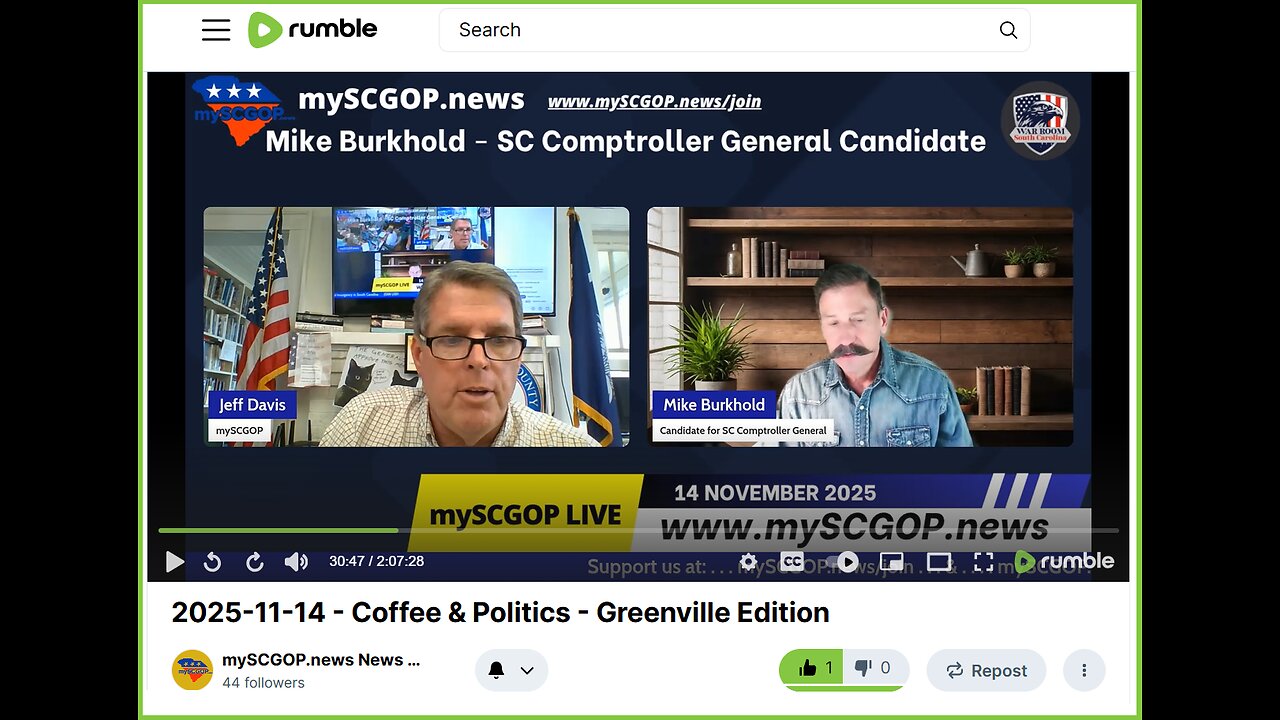 2025-11-14 - Mike Burkhold - Comptroller General Candidate Interview