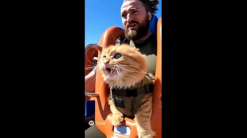 Barsik dragged me onto a roller coaster. It was really scary. #cat #barsik #humor #amusement #park