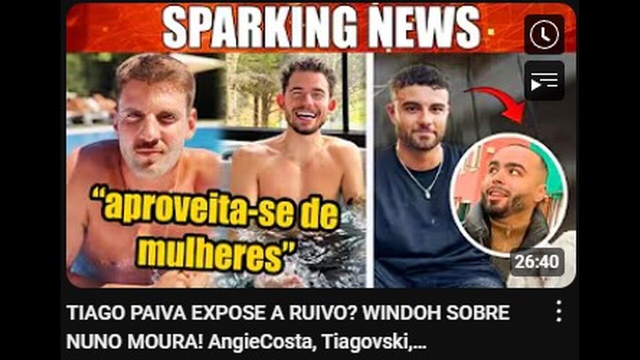 TIAGO PAIVA EXPOSE A RUIVO WINDOH SOBRE NUNO MOURA! AngieCosta, Tiagovski, AllSpeedDrive, Streamers