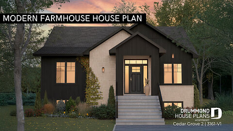 3D Tour |#3161-V1 -Cedar Grove 2-Modern Farmhouse House Plan | Drummond house plans
