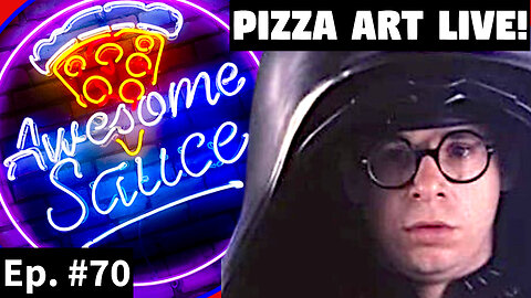 Awesome Sauce PIZZA ART LIVE Ep. #70: Movie Night featuring Dark Helmet!
