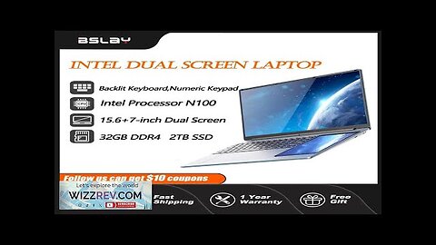 Laptop 15.6+7-inch Intel N100 32GB DDR4 2TB SSD Backlit Keypad 1920*1080 Screen Review