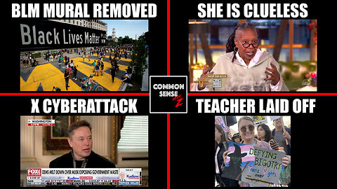 BLM Mural Removed | Whoopi Doesn't Know Sports | X Cyberattack | LGBT Pride Club Teacher Laid Off