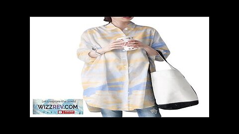 ZANZEA Plus Size Women Tie Dye Blouse Button Split Hem Long Sleeve Review