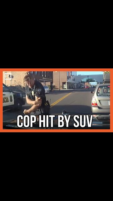 Officer Yells Out in Pain After Getting Hit by SUV