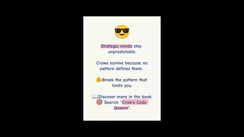 Break the Pattern 🖤 Think Unpredictably | Crow’s Code Qassim