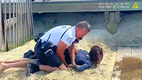 Surfer Tackled by Police Over Beach Badge | Police Bodycam Arrest