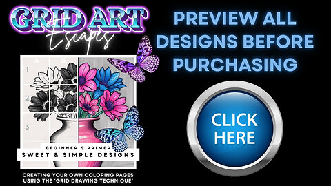 🎨 GRID ART ESCAPES - Beginners Primer ✨ PREVIEW ALL DESIGNS BEFORE PURCHASING