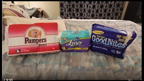 Vintage Diapers-pink package of pampers phases diapers for girls