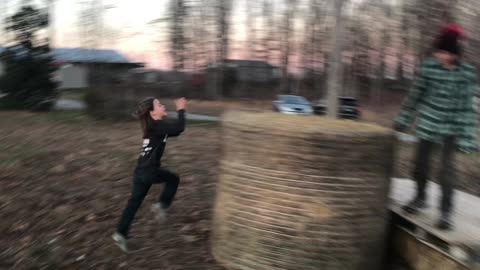 How to Jump on Top of a Hay Bale (Funny)