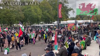 National March for Palestine, National Museum Of Cardiff Wales