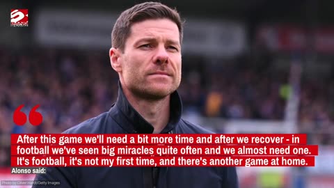 Xabi Alonso admits that Bayer Leverkusen require a "big miracle" to stay in the Champions League