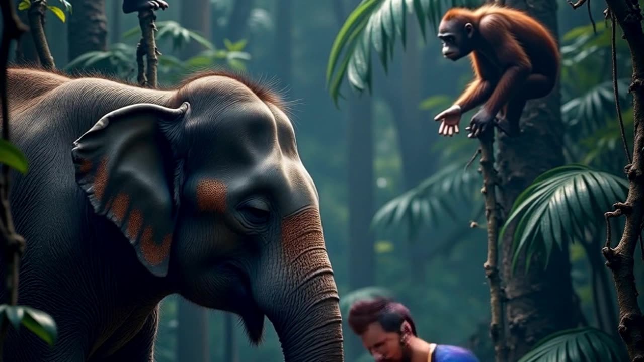 An animated sequence showcasing Lionel Messi coaching his animal football team