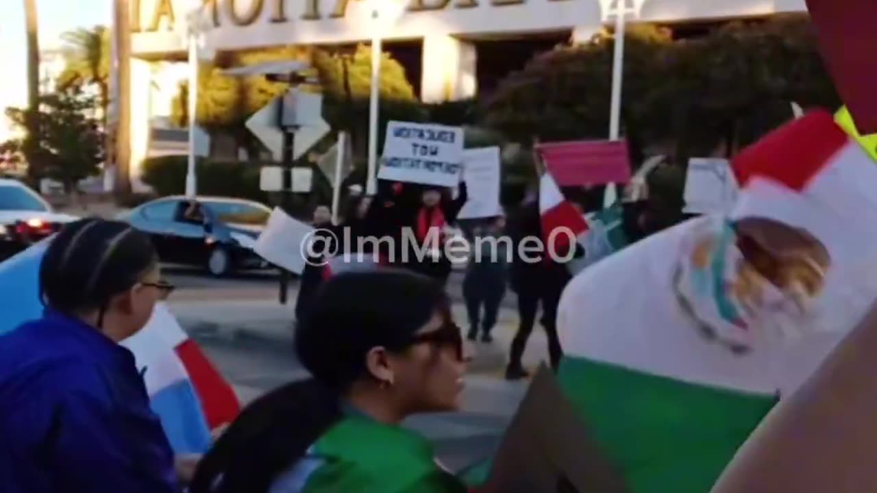 HAPPENING NOW: Protesters gathered in front of The Trump International Hotel