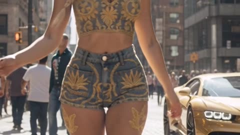 Golden City Siren Look 2026? #fashion #streetstyle #goldlook #outfit #style