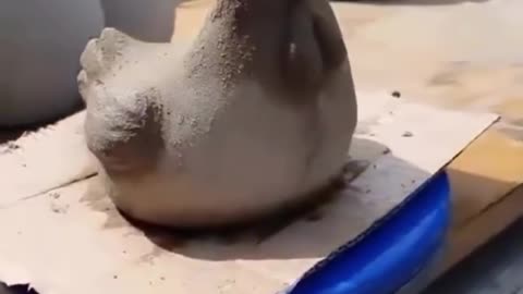 cement chickens?