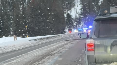 Police Deploy Spike Strip on Mountain Highway