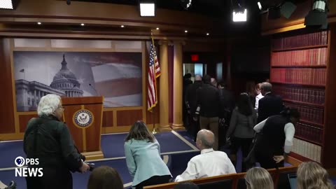 WATCH LIVE_ Congressional Democratic leaders hold briefing on Elon Musk getting access to government
			