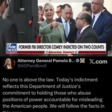 Breaking: Fmr FBI Director James Comey has been INDICTED