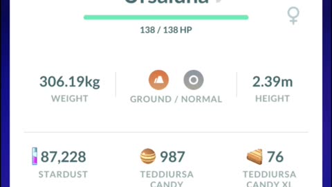 Pokemon Go Evolution - Shadow Teddiursa ➡️ Ursaring ➡️ Ursaluna