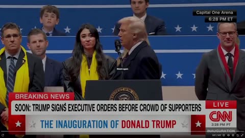 Trump gives son, Barron, an epic shout-out, and Barron takes it in like a rock star.