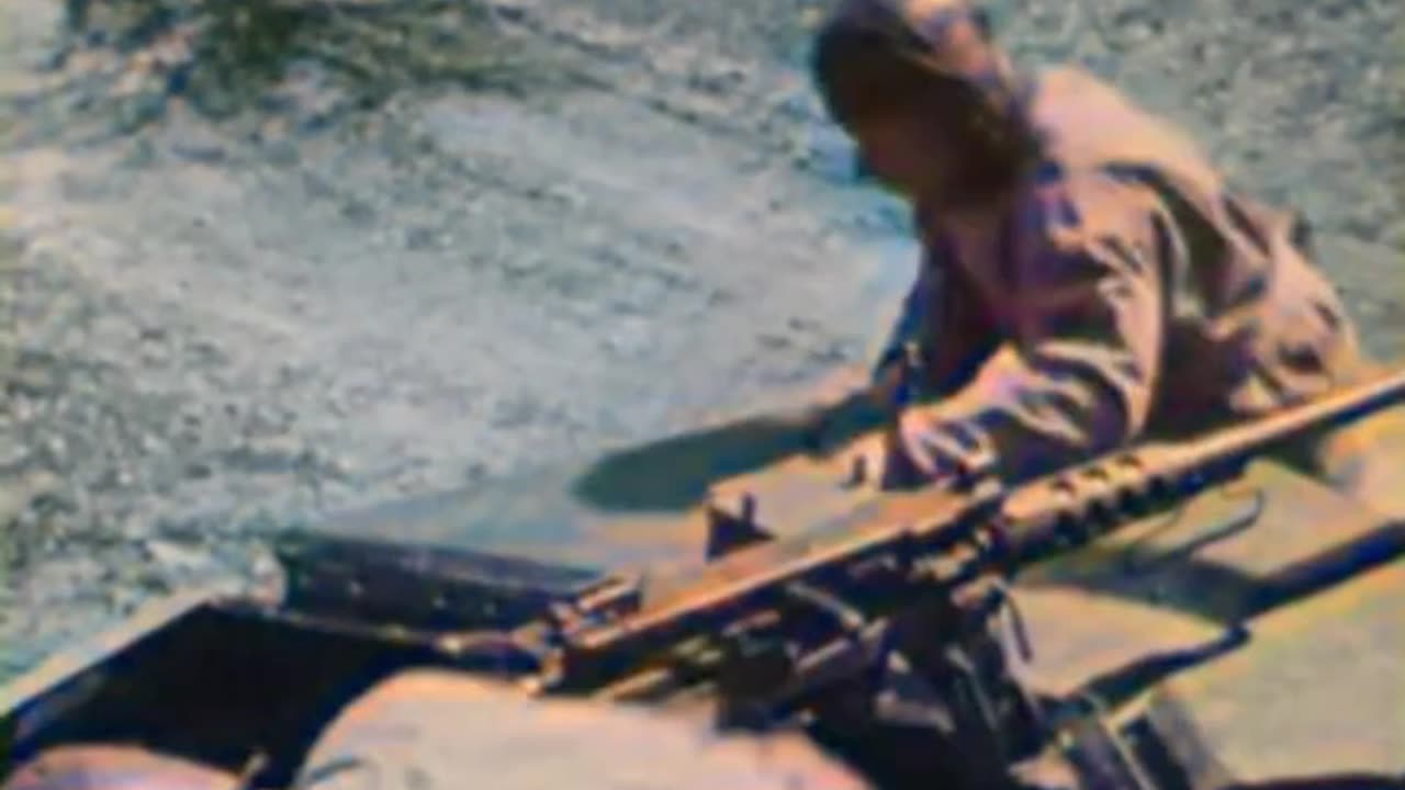M10 tank destroyer in training ⚙️ 1942 military drills 🎯 #Colourized