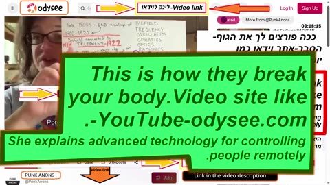 She explains advanced technology for controlling people remotely.