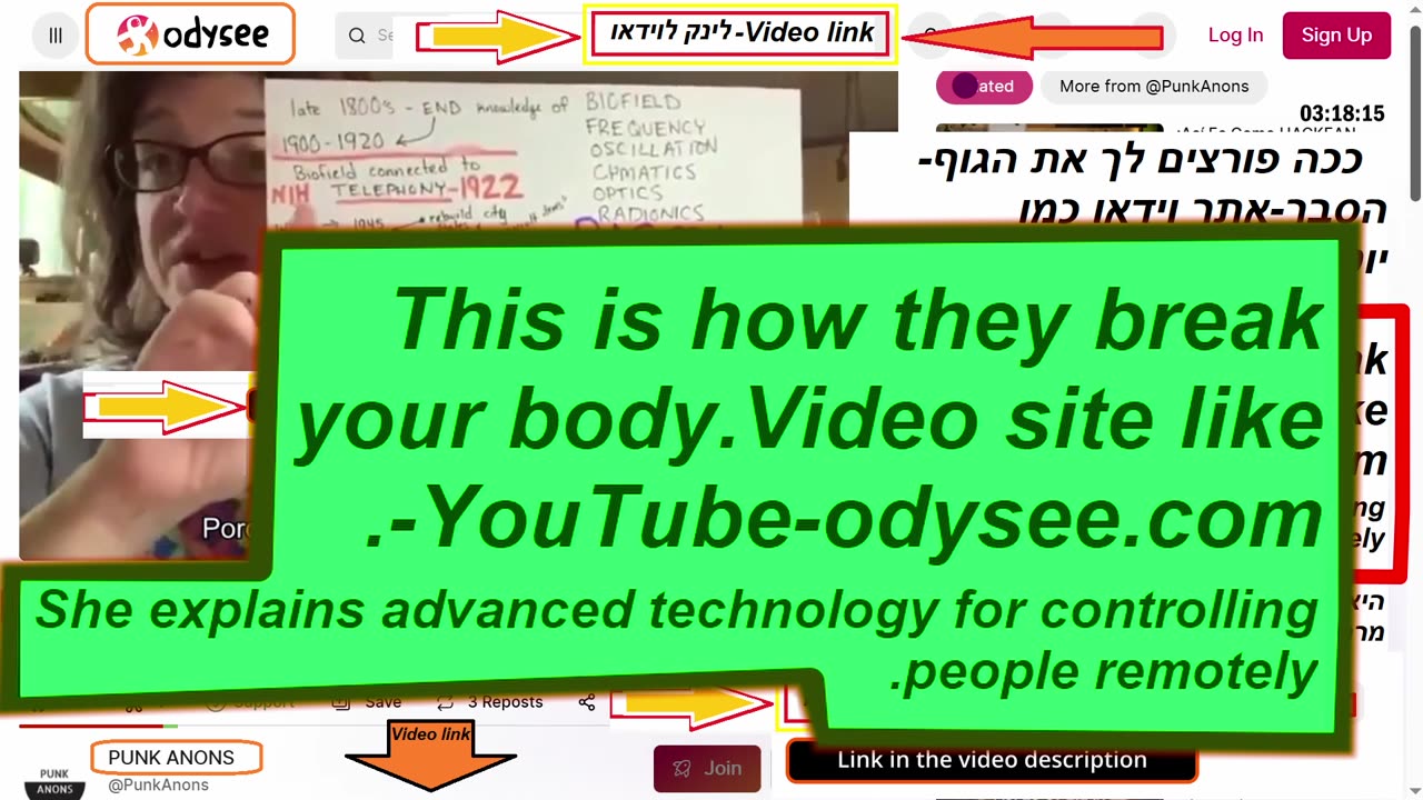 She explains advanced technology for controlling people remotely.