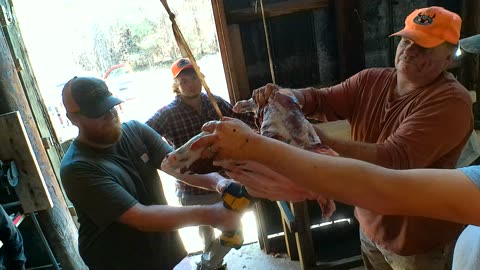 Bear Hunt Christmas Eve 2025 - Processing the bear and chatting