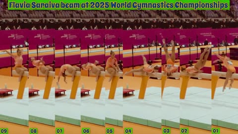 Prototype 338: Brazil's Flavia Saraiva on Beam at 2025 World Gymnastics Championships